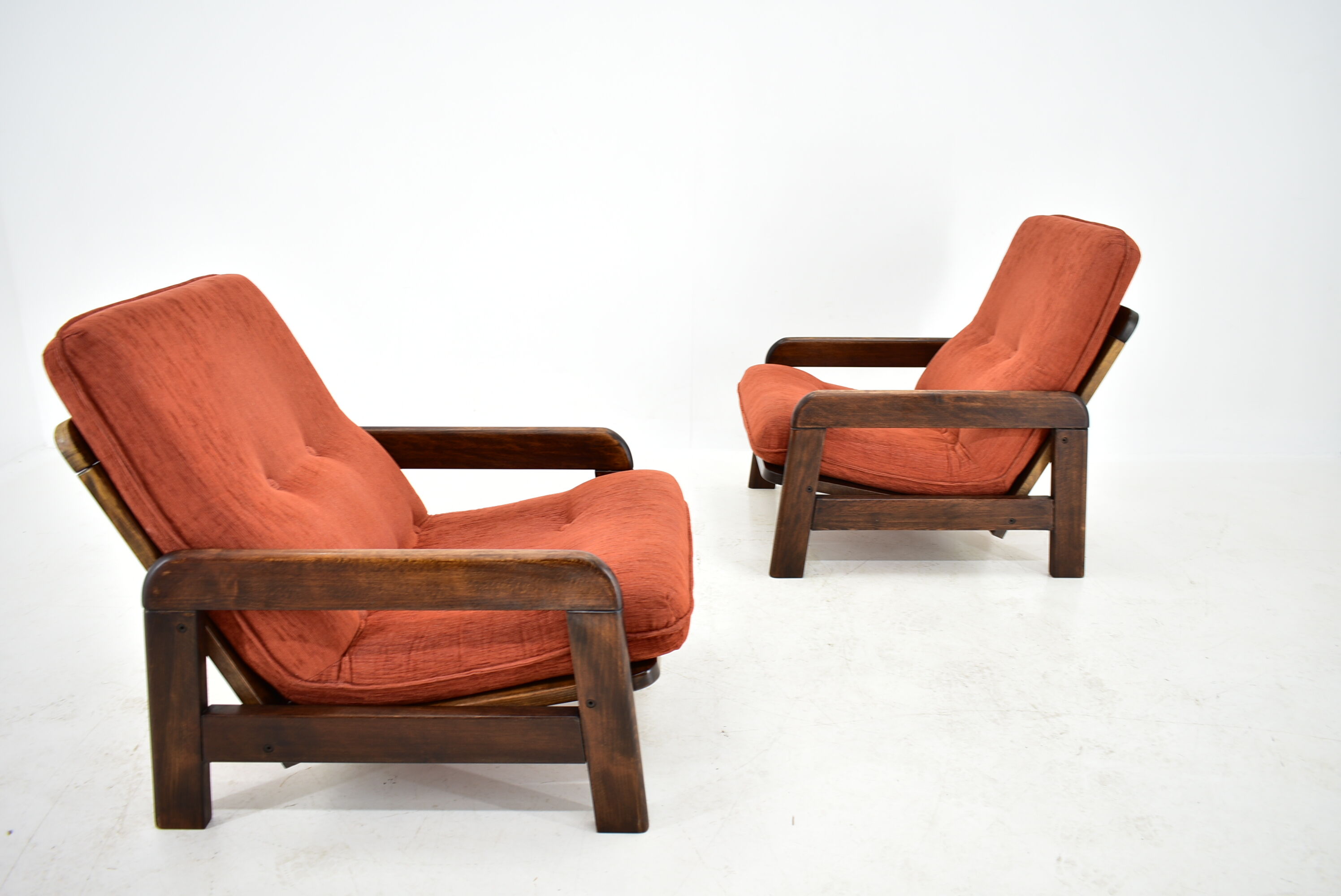 1970s Pair of Armchairs, Czechoslovakia