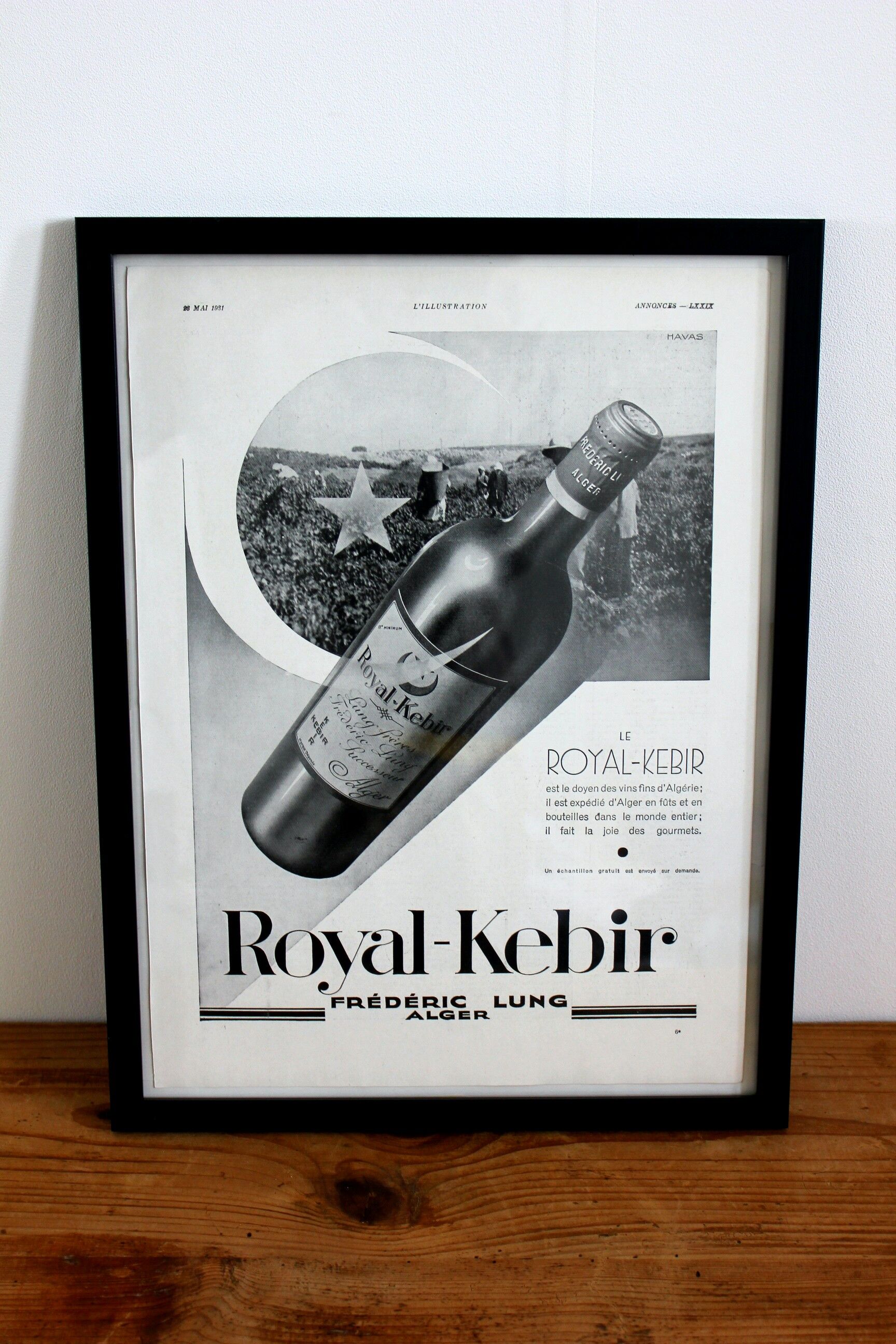 Algeria wine - vintage pub poster 1930