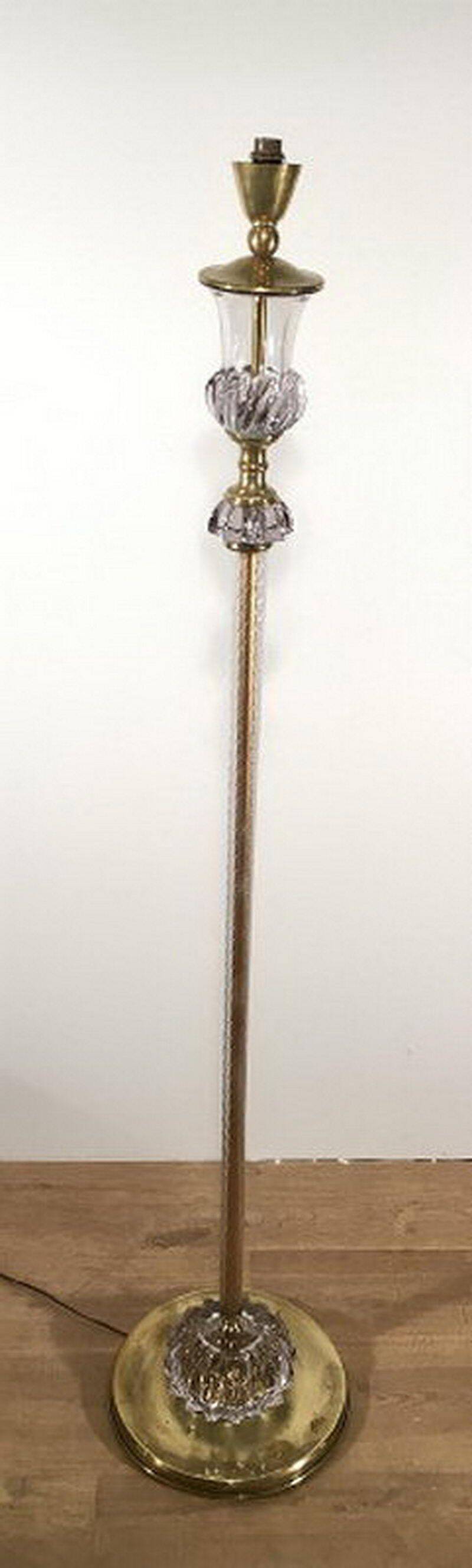 Murano glass floor lamp. Attributed to Barovier & Toso