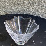 Crystal bowl in the shape of flowers, vintage Orrefors Sweden design