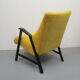1950s armchair in yellow velour, completly restored