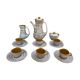 Stoneware coffee set niderviller model fauve - vintage - hand decoration