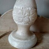 White stone lamp base