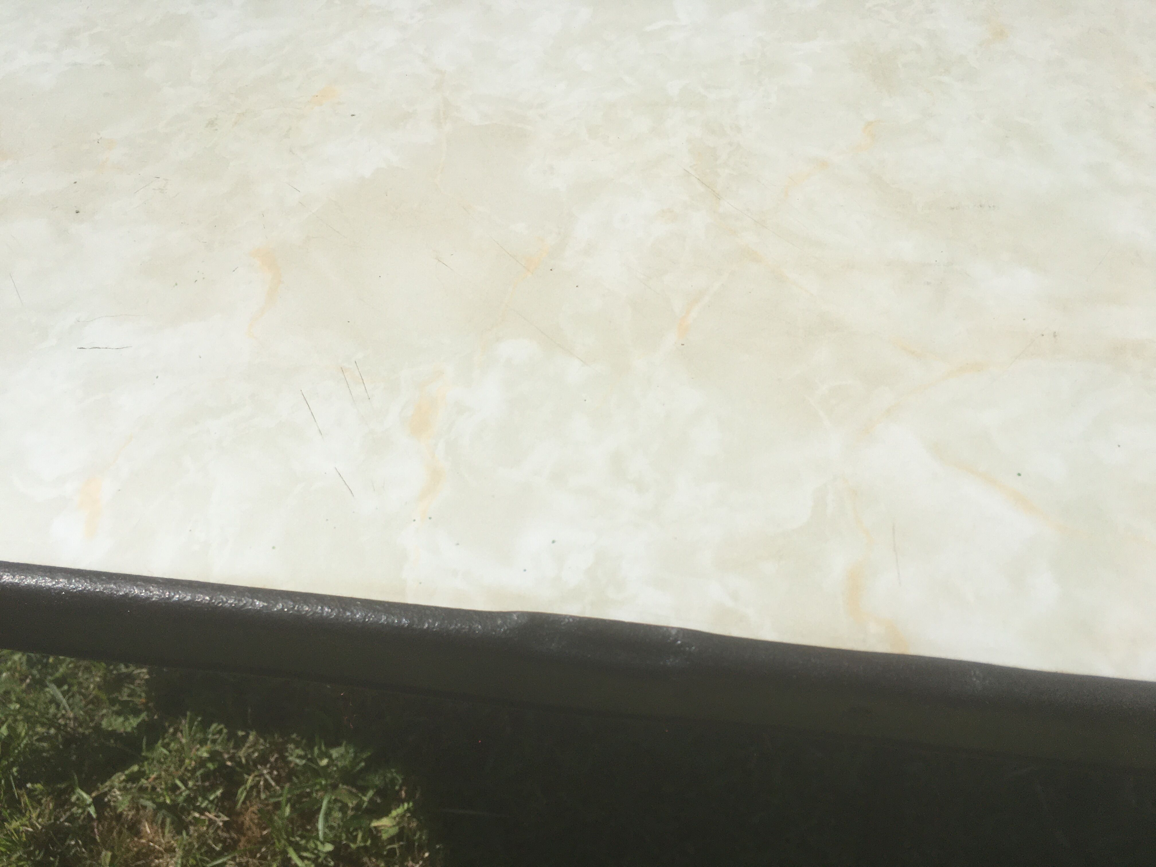 Bistro table with cast iron base