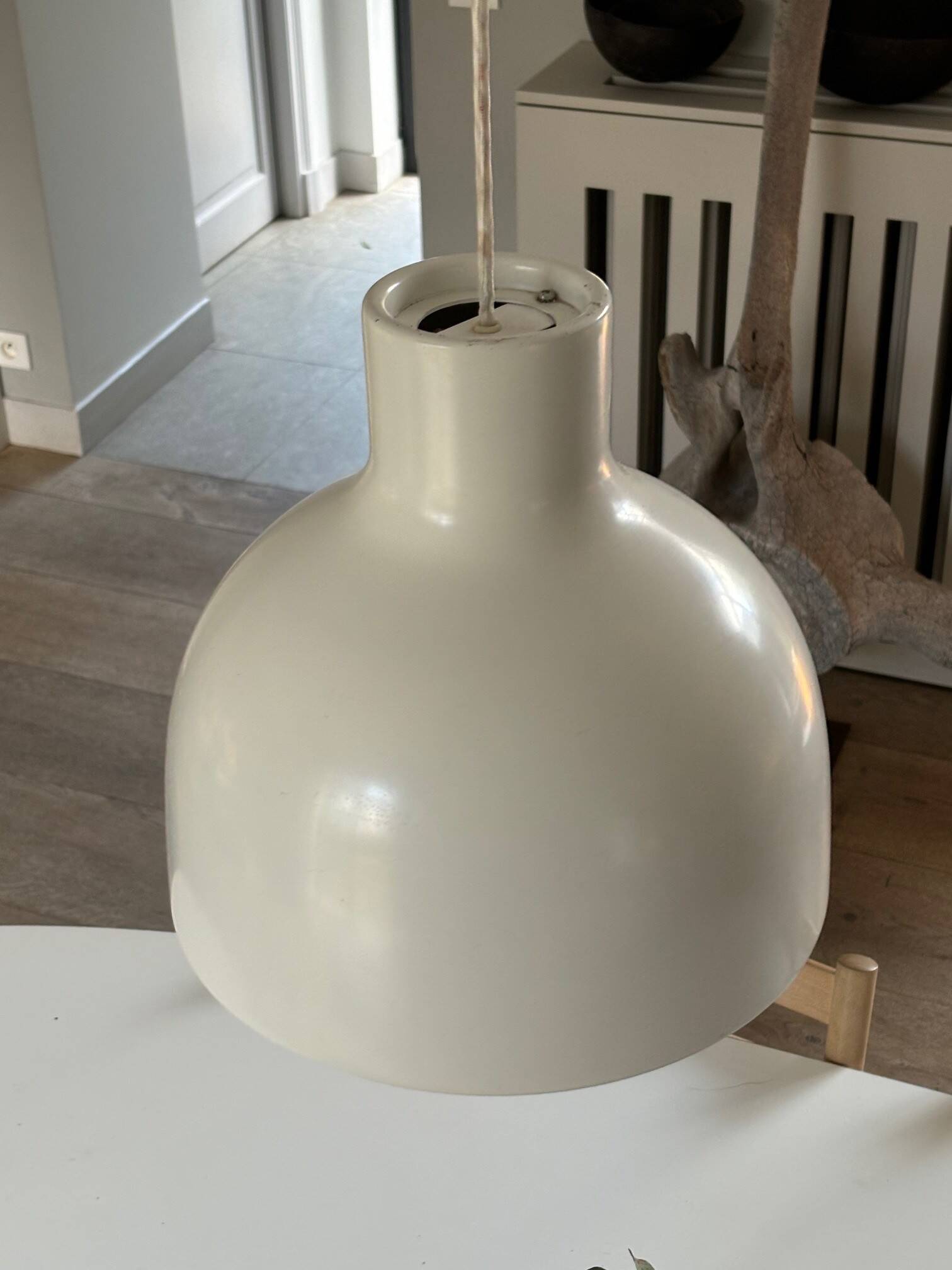 2 metal pendant lights - Sweden 70s/80s