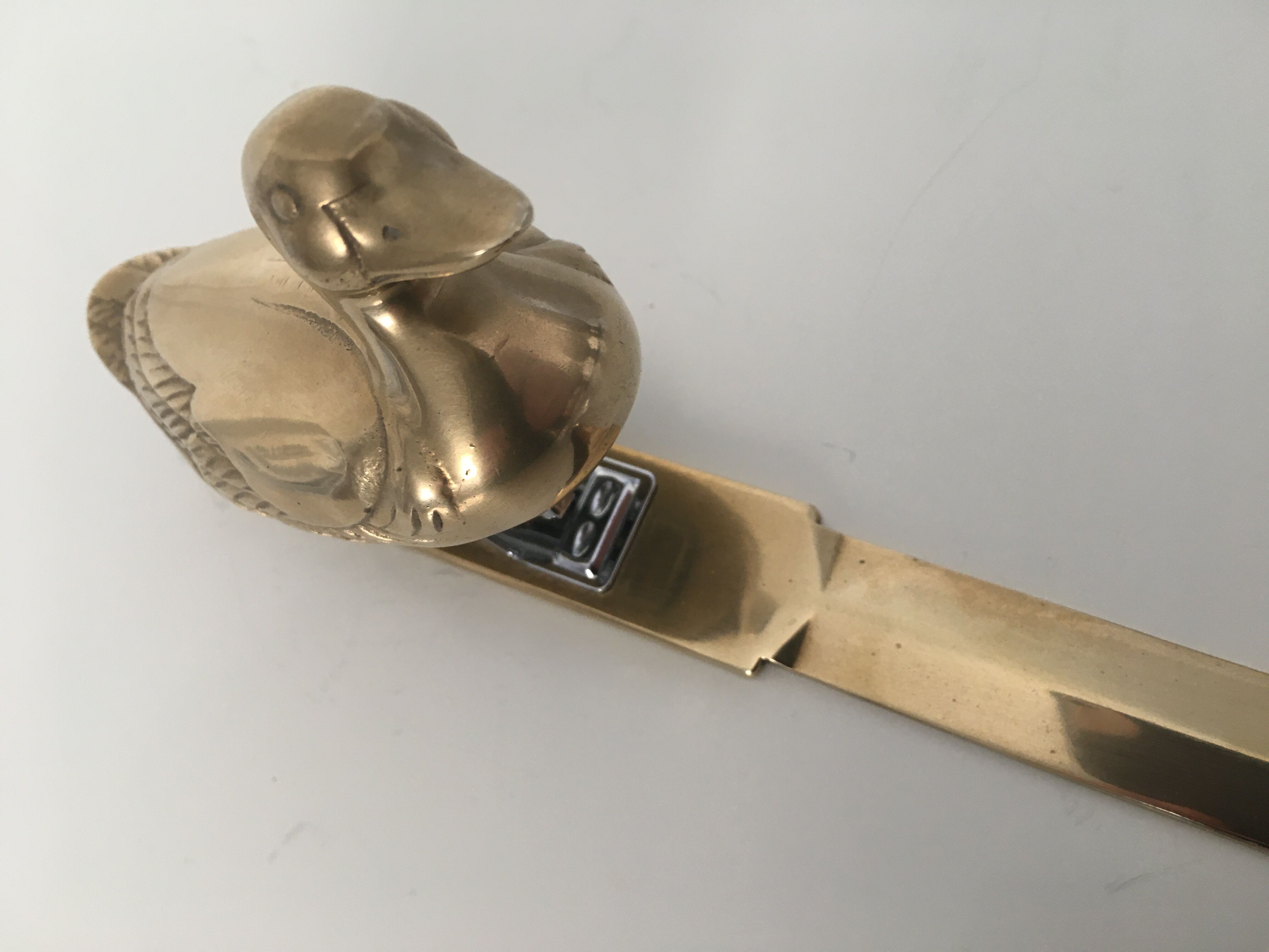 Vintage gold brass paper cutter