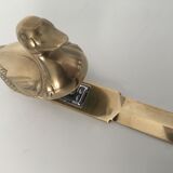 Vintage gold brass paper cutter