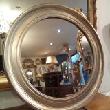 Silver round mirror 64cm