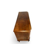 Italian art deco burl walnut chest of drawers, 1930s/1940s