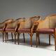 Set of 4 vintage faux bamboo chairs