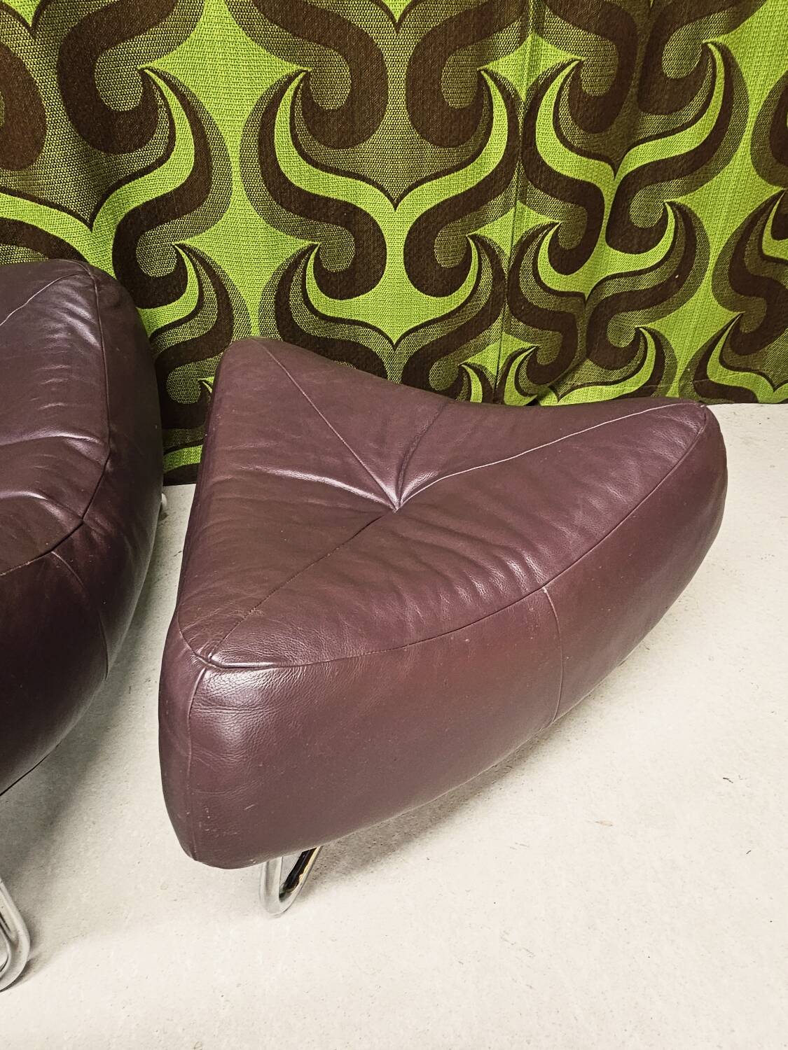Chili leather armchair with ottoman by Paul Falkenberg