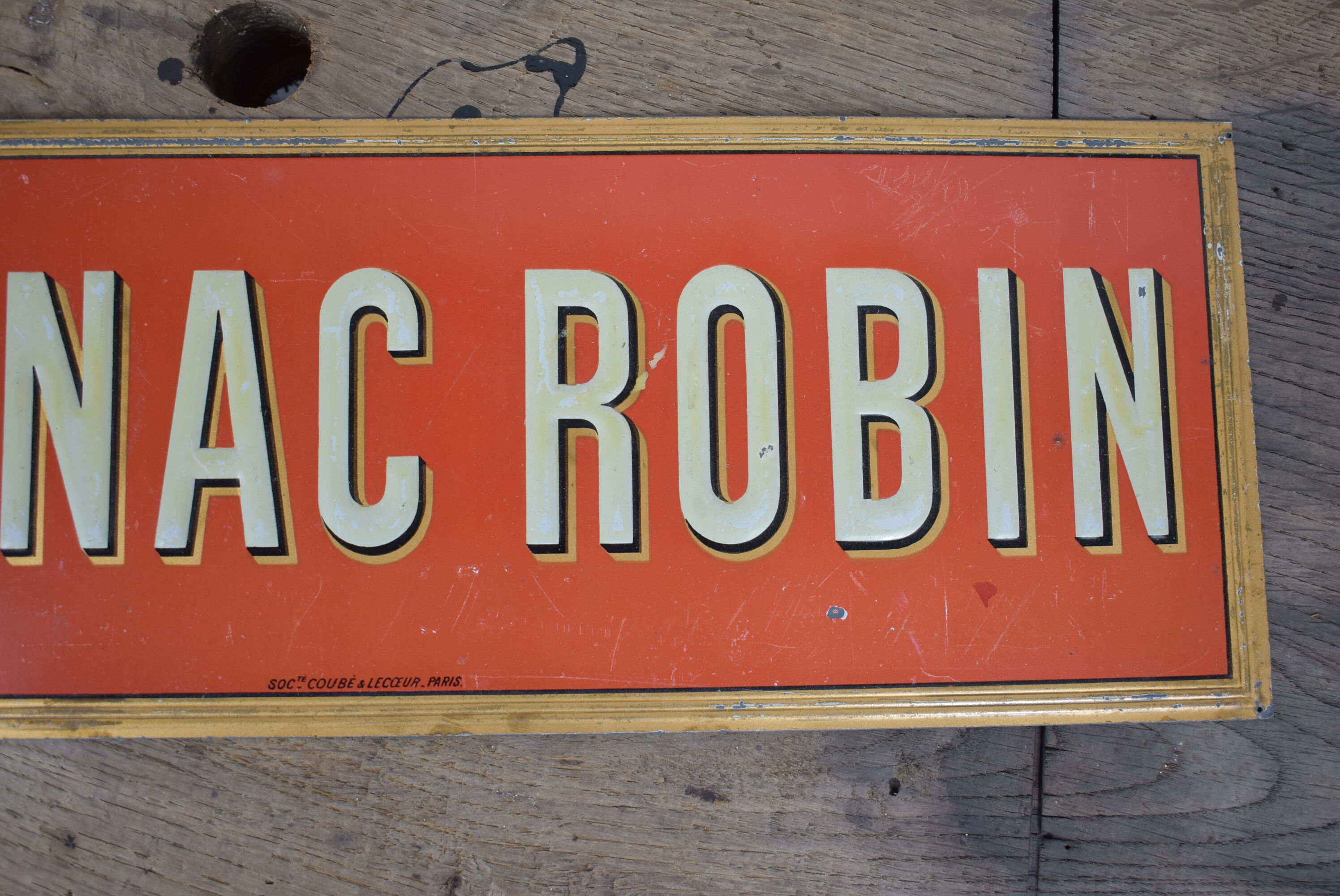 Robin Cognac advertising plate