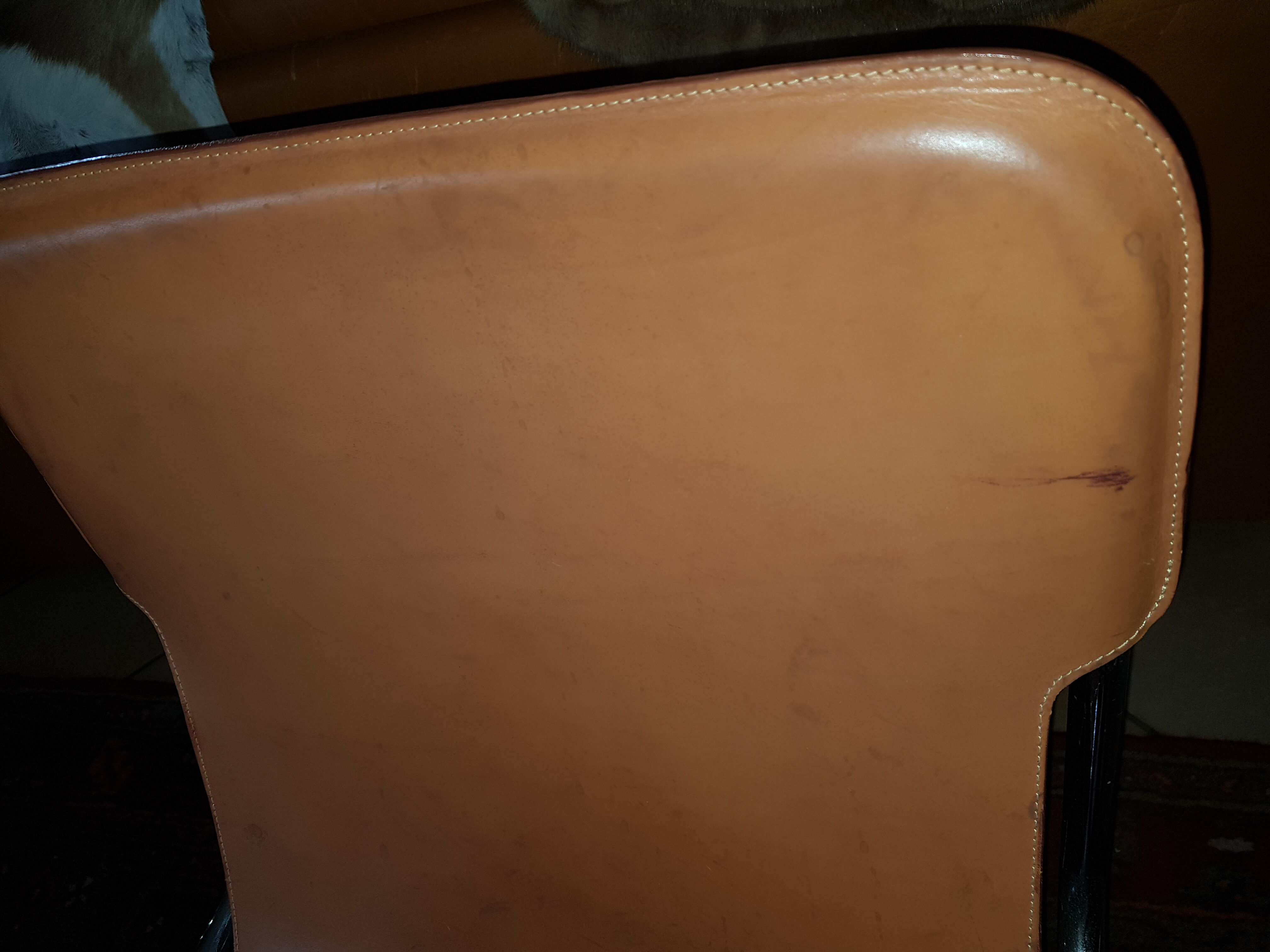 Leather and chrome chairs 1970