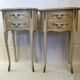 Pair of painted Louis XV style bedside table