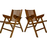 Vintage set of four Rex Plywood folding chairs by Niko Kralj design 1950