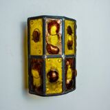 Brutalist wall lamp by Felipe Derflingher for Feders, blown glass, 1960, Mexico