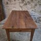 Table à manger française ancienne en merisier avec deux tiroirs, vers 1880–1920