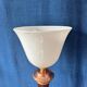 Mazda lamp – mahogany, copper and opaline – 1930s