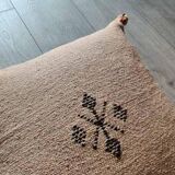 Moroccan beige cotton cushion