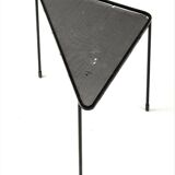 Mathieu Mategot (1910-2001) black lacquered metal coffee table - triangle table