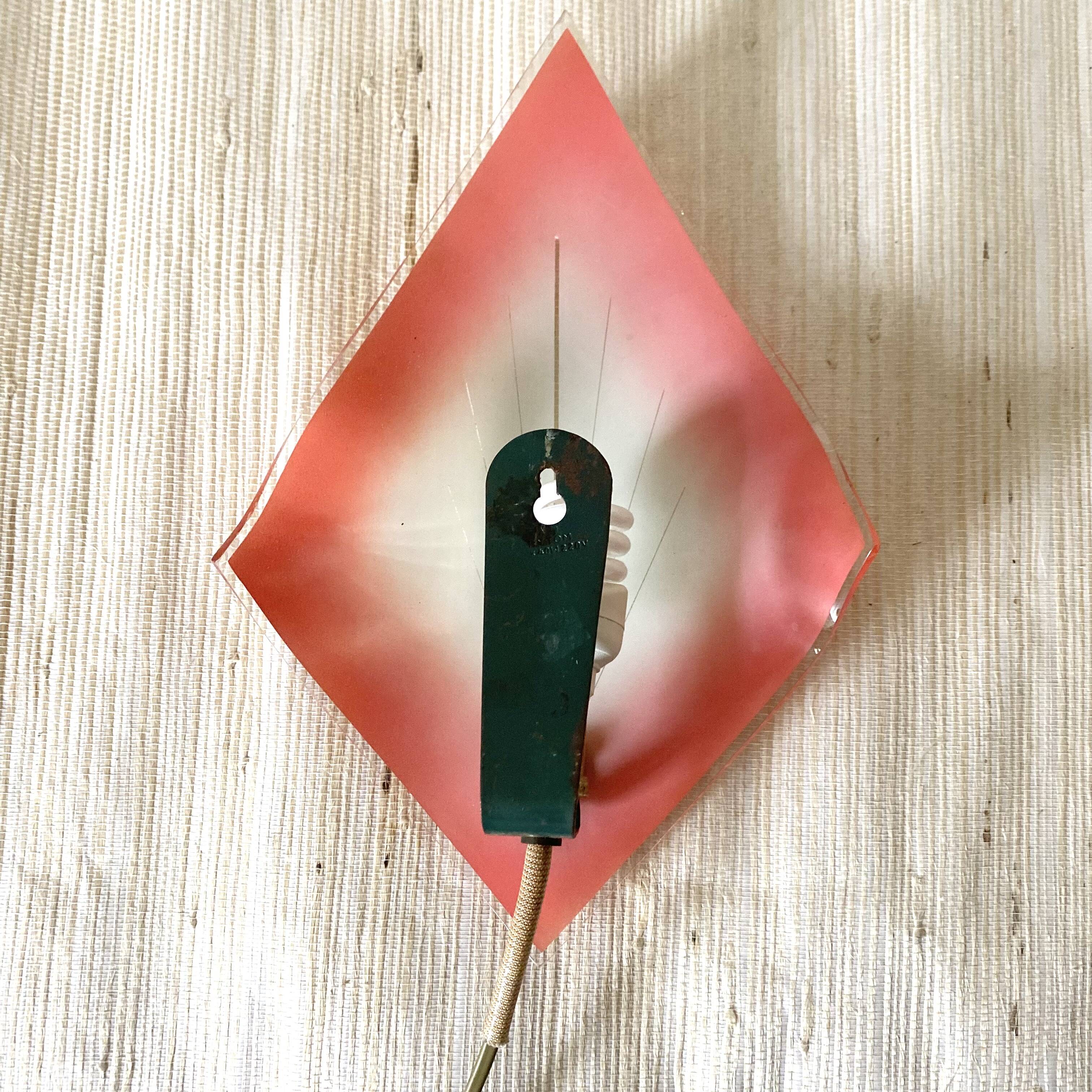 Vintage opaline balladeuse wall light