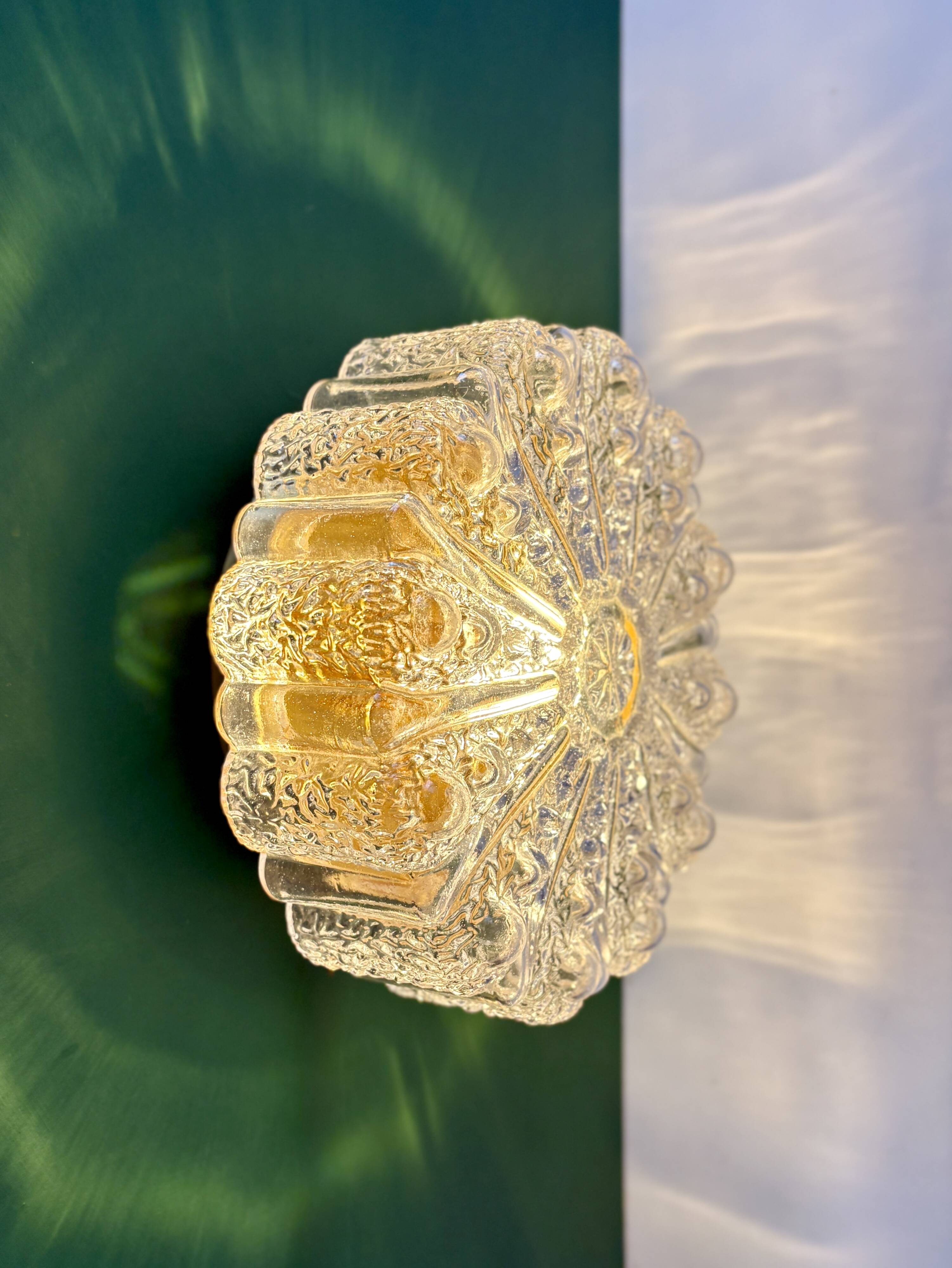 Vintage glass moulded globe wall/ceiling light.