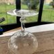 6 art deco champagne glasses with floral frieze