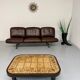 De Sede DS31 vintage leather 3-seater canapé banquette from the 1970s.