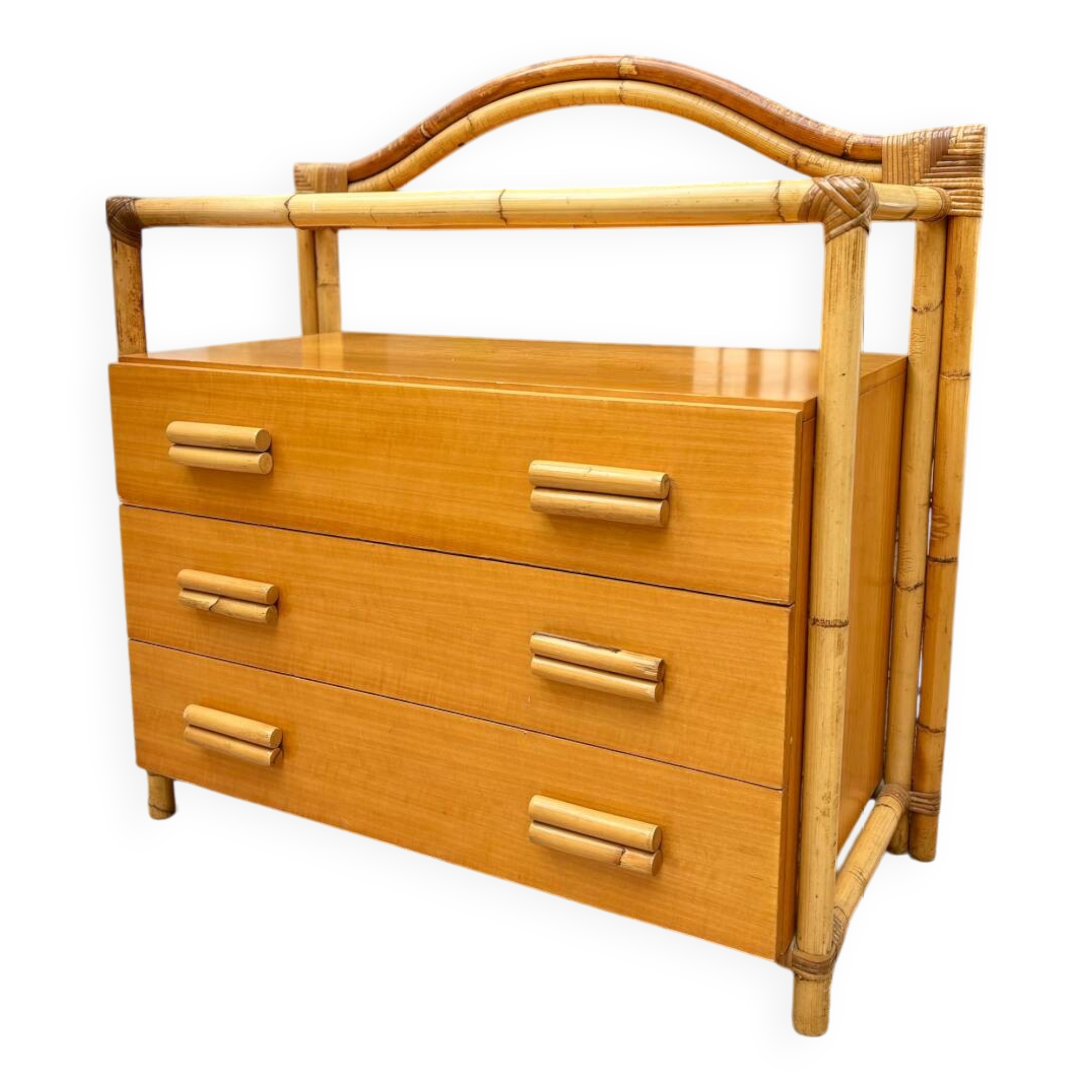 Bamboo chest of drawers