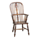 Antique English highback Windsor dining chair with patina