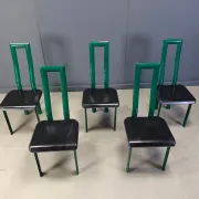 Italian Model Regia Dining Chairs by Antonello Mosca for Ycami, 1980s, set of 5