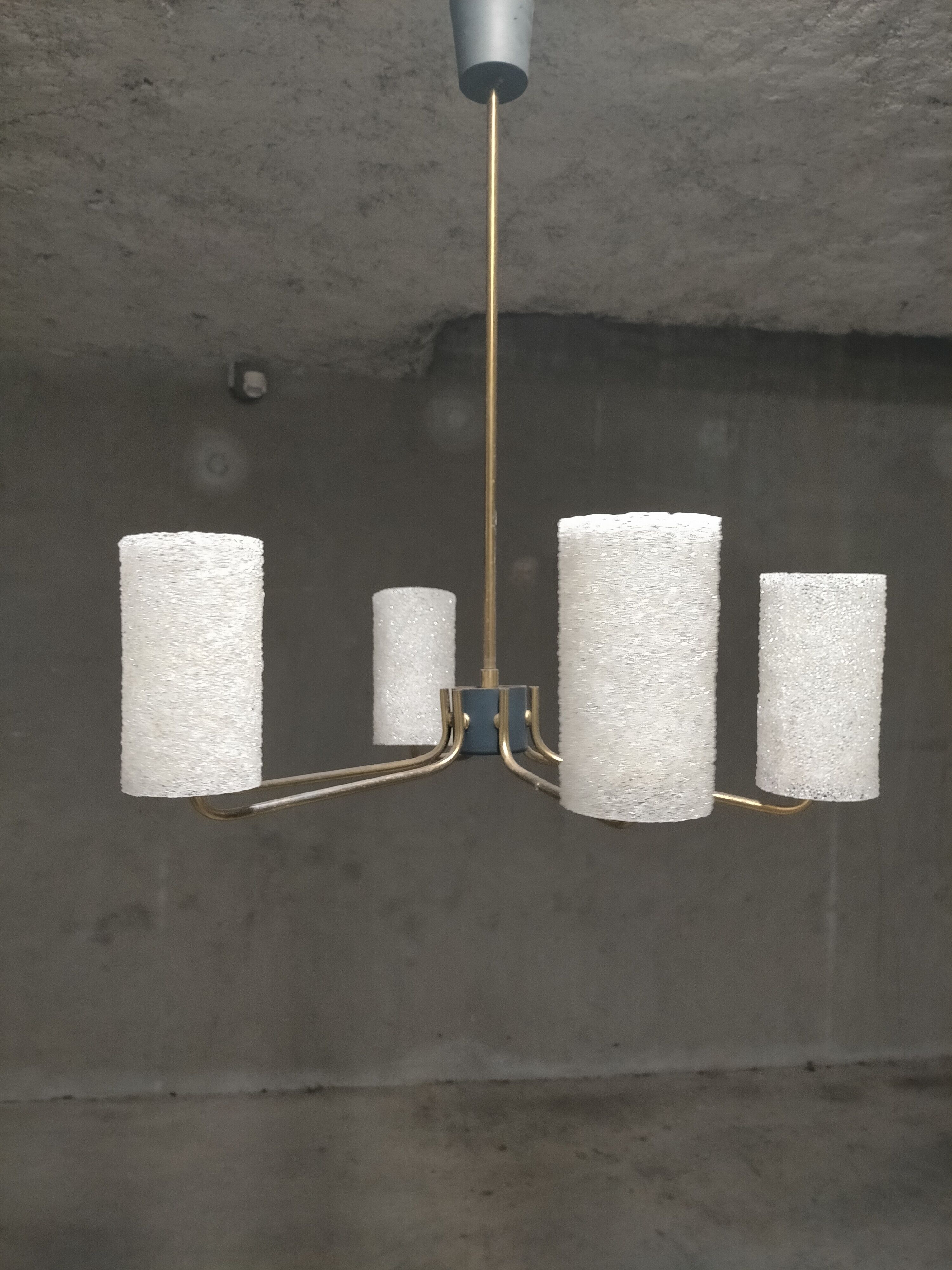 Perspex chandelier with 6 arms of light 1960s