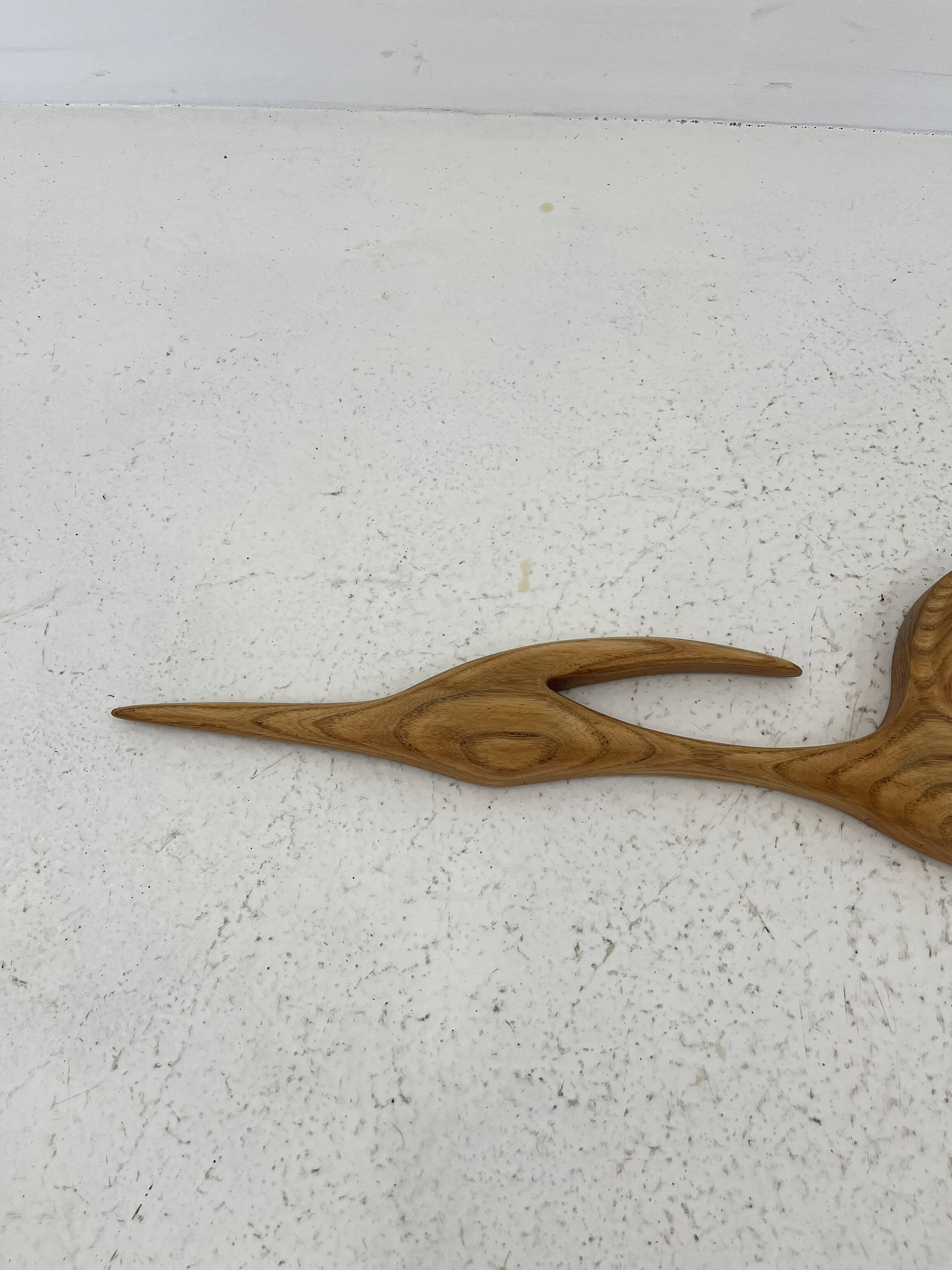 Vintage Teak Wood Wall Bird, 1960s