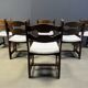 Vintage brutalist dining chairs, set of 6 - 1960s