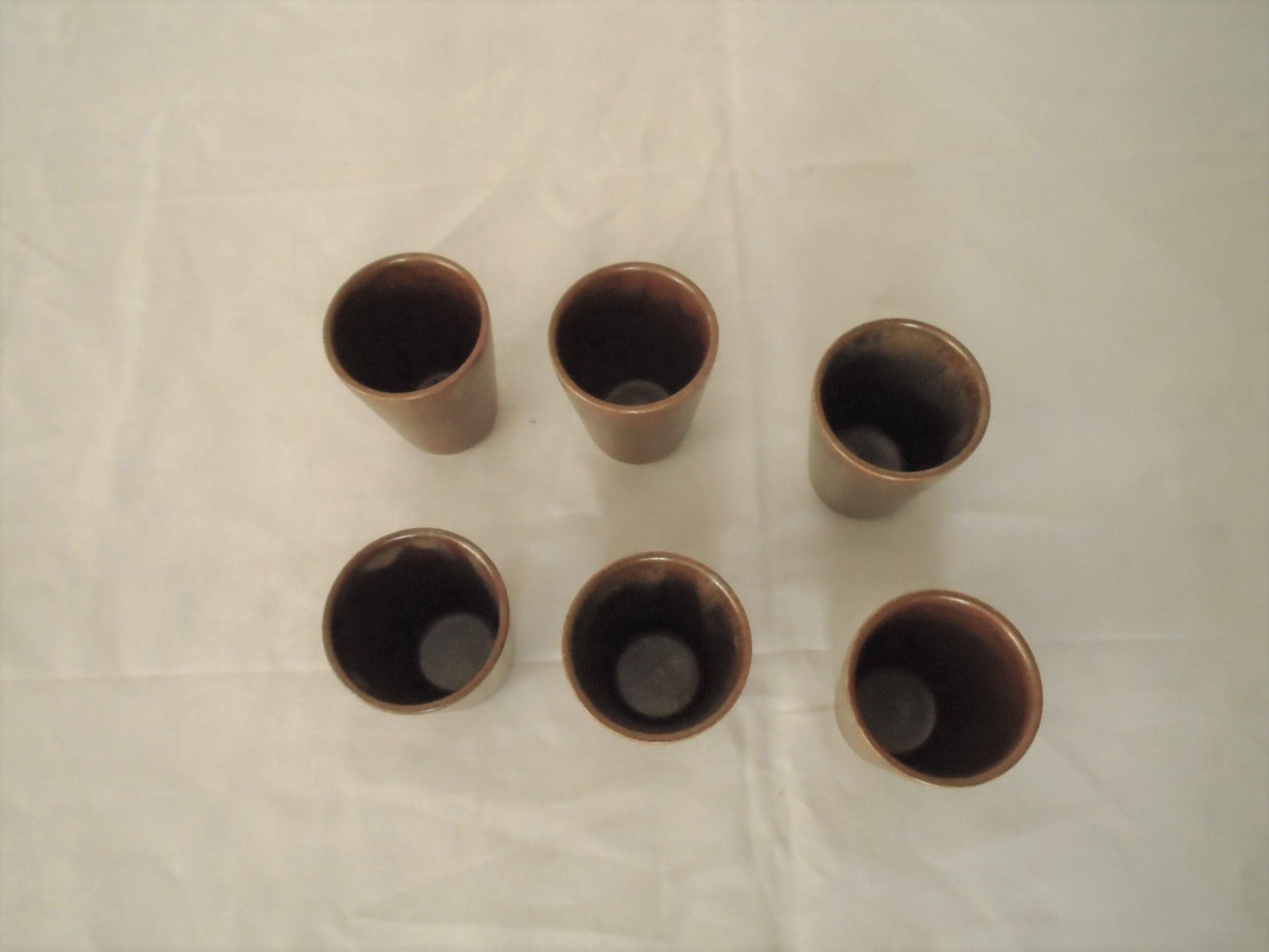 6 glasses digoin france vintage