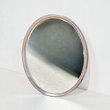 50 cm - Large round vintage wall mirror in smoked Plexiglas - 1960s-70s