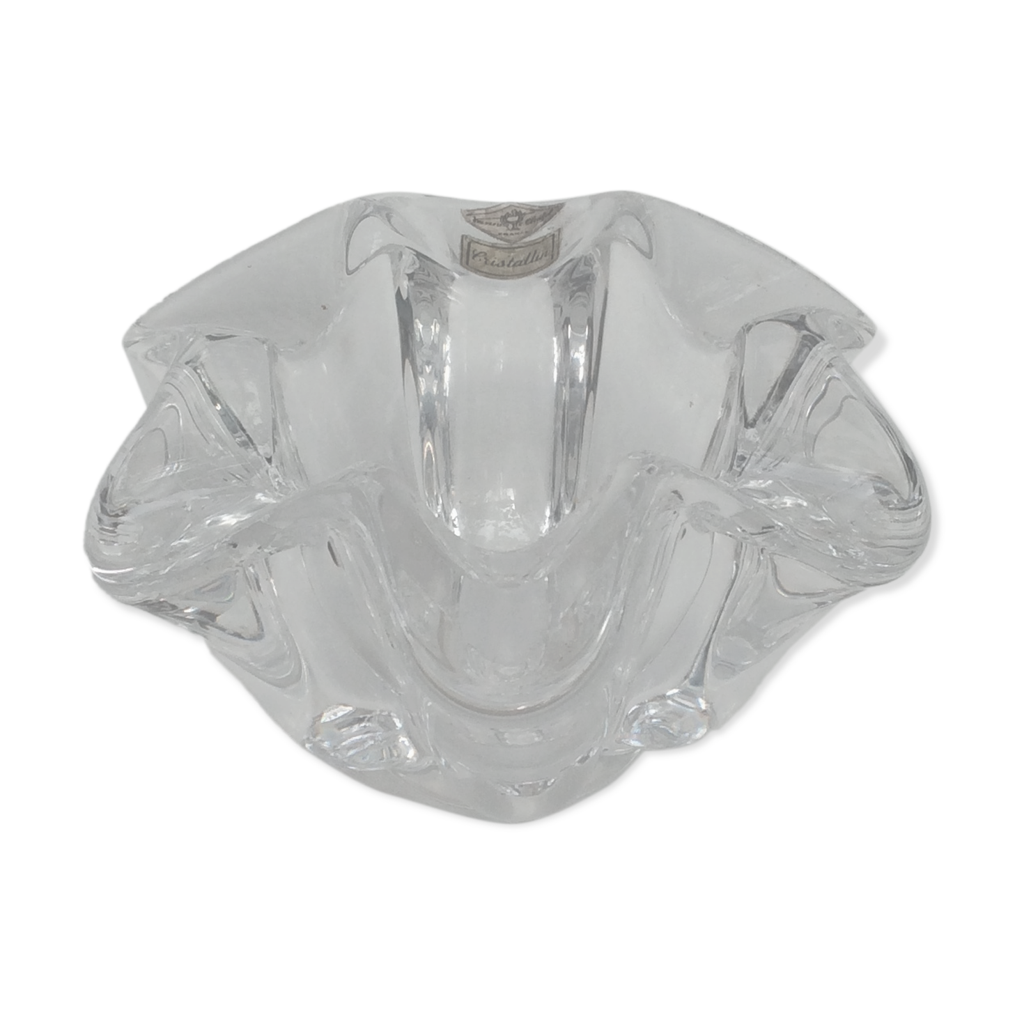 Crystal ashtrey of Vannes Art France