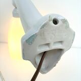 Wall lamp 1930 1940 opaline and porcelain of sarreguemines