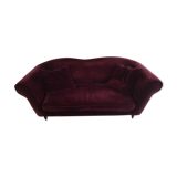 Red velvet sofa