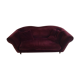 Red velvet sofa