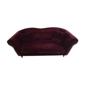 Red velvet sofa