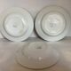 Three old deep plates, earthenware, 1930s, water lily model.
