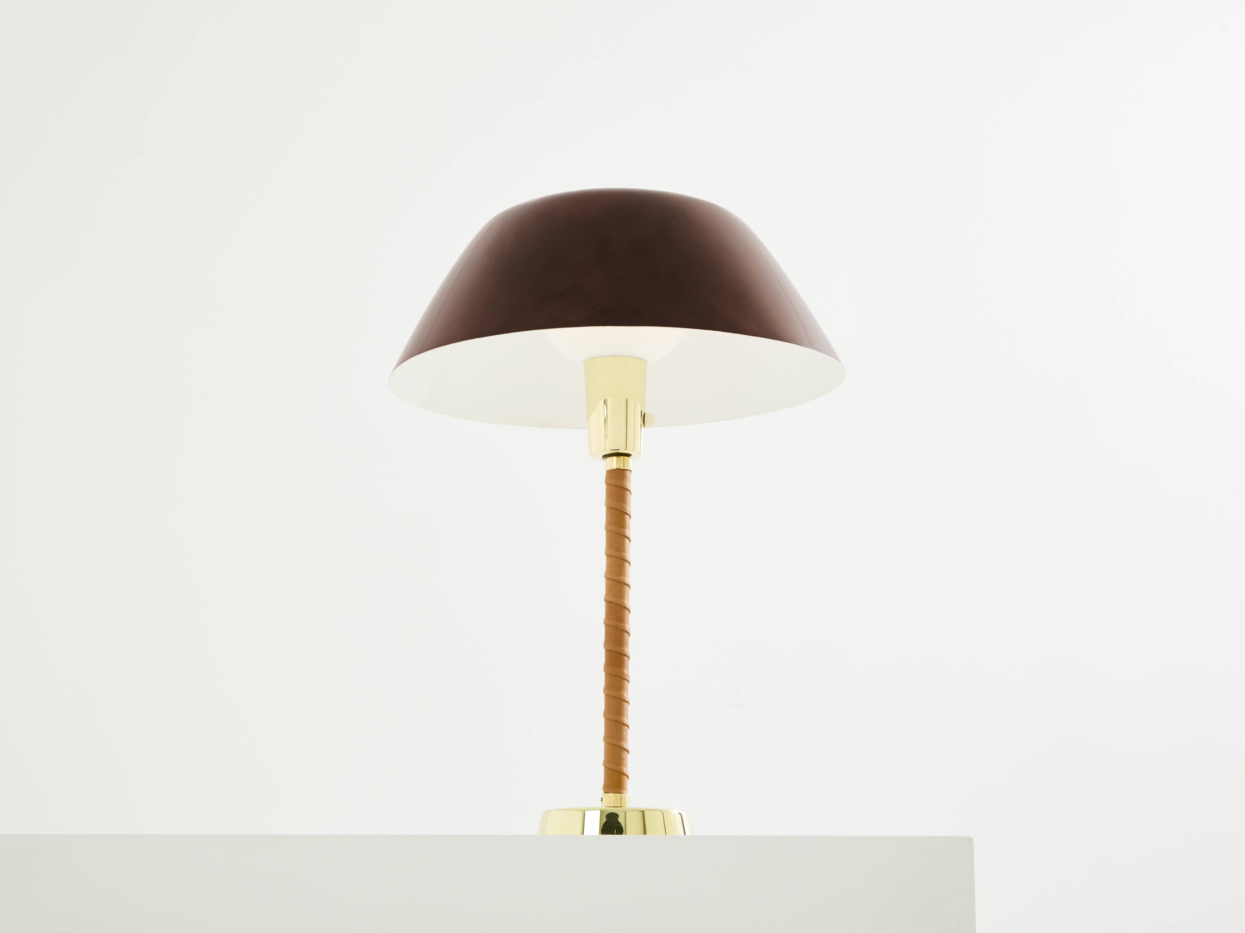 Lisa Johansson-Pape senator lamp brass and leather 1950