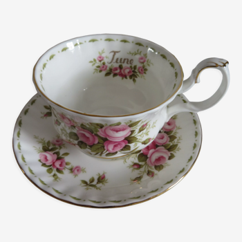 Tasse et soucoupe Royal Albert Porcelaine (June)