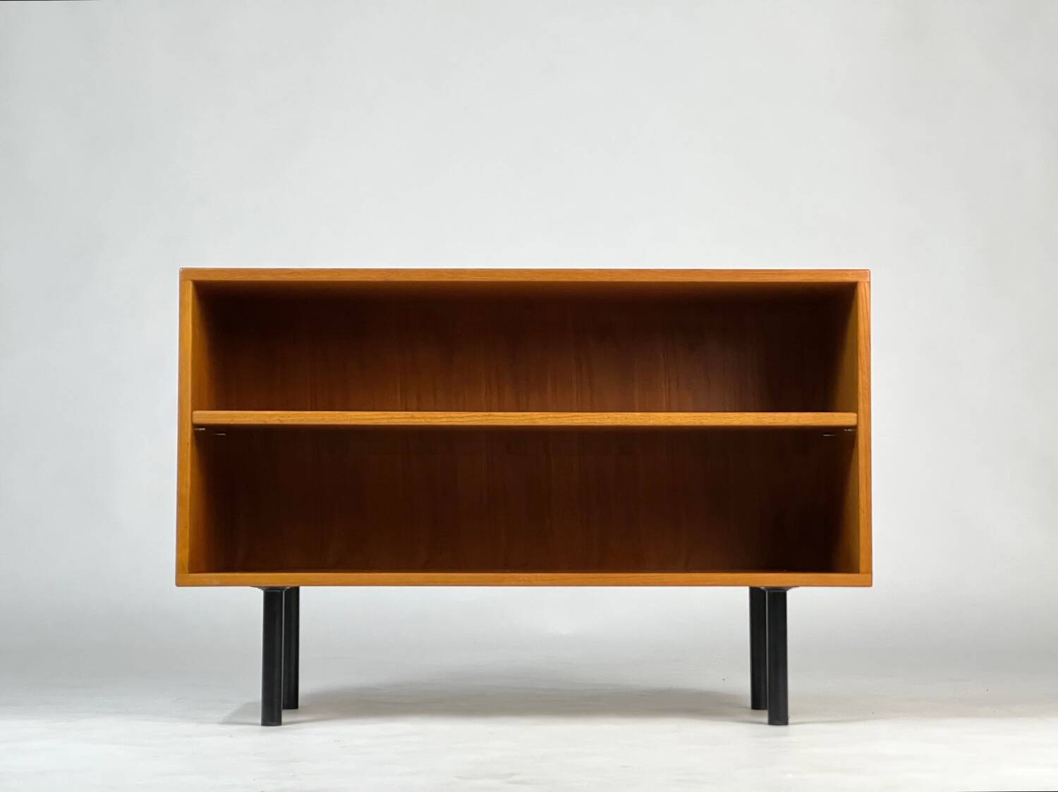 Danish teak shelf sideboard lowboard vinyl vintage mid-century