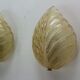 Set of 2 swedish leaf shaped wall sconces Fritz Kurz  for Orrefors, 1960s