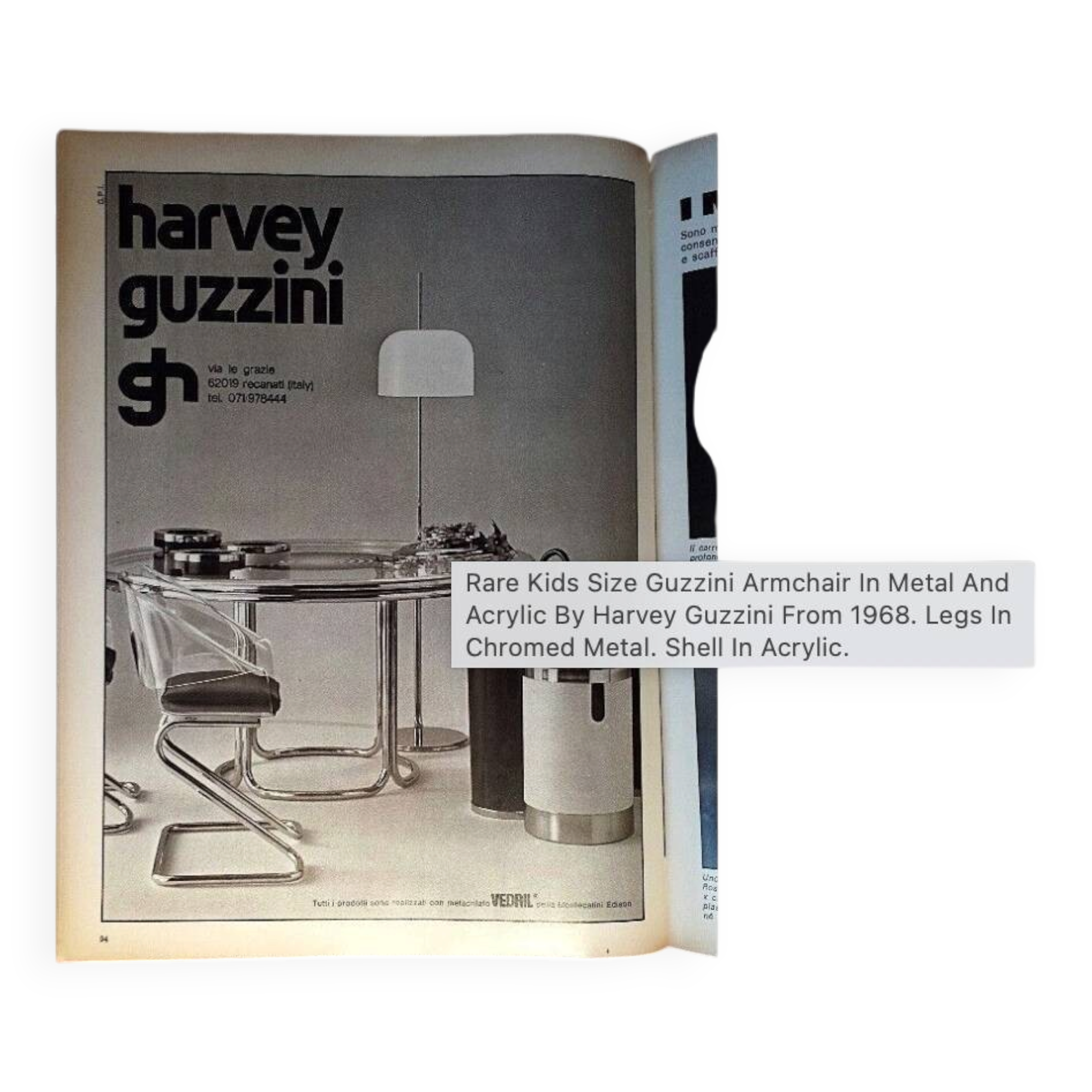 1970s chairs in acrylic and metal designed by Harvey Guzzini.