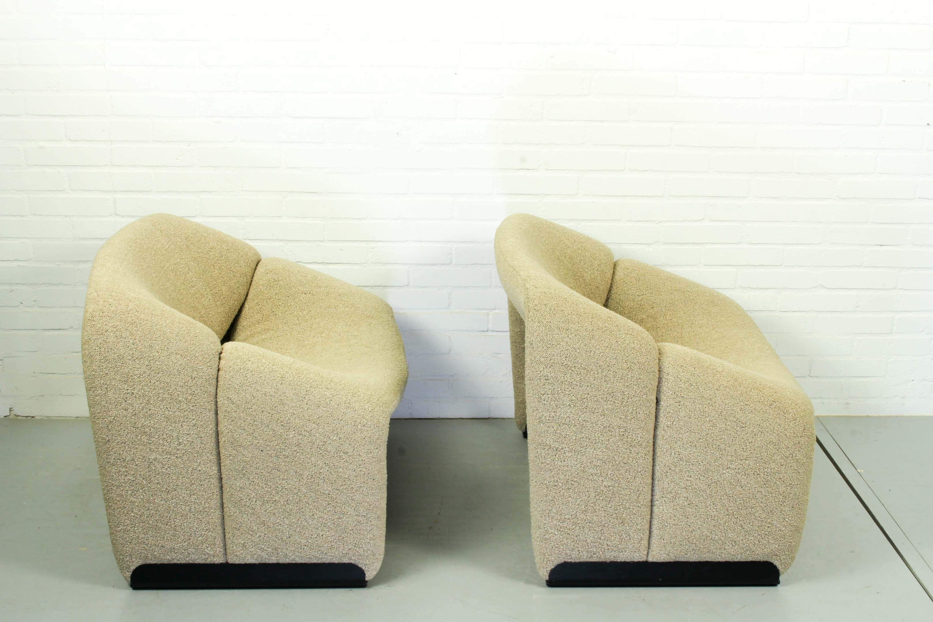 Pierre Paulin pair of F598 Groovy lounge chairs for Artifort, The Netherlands