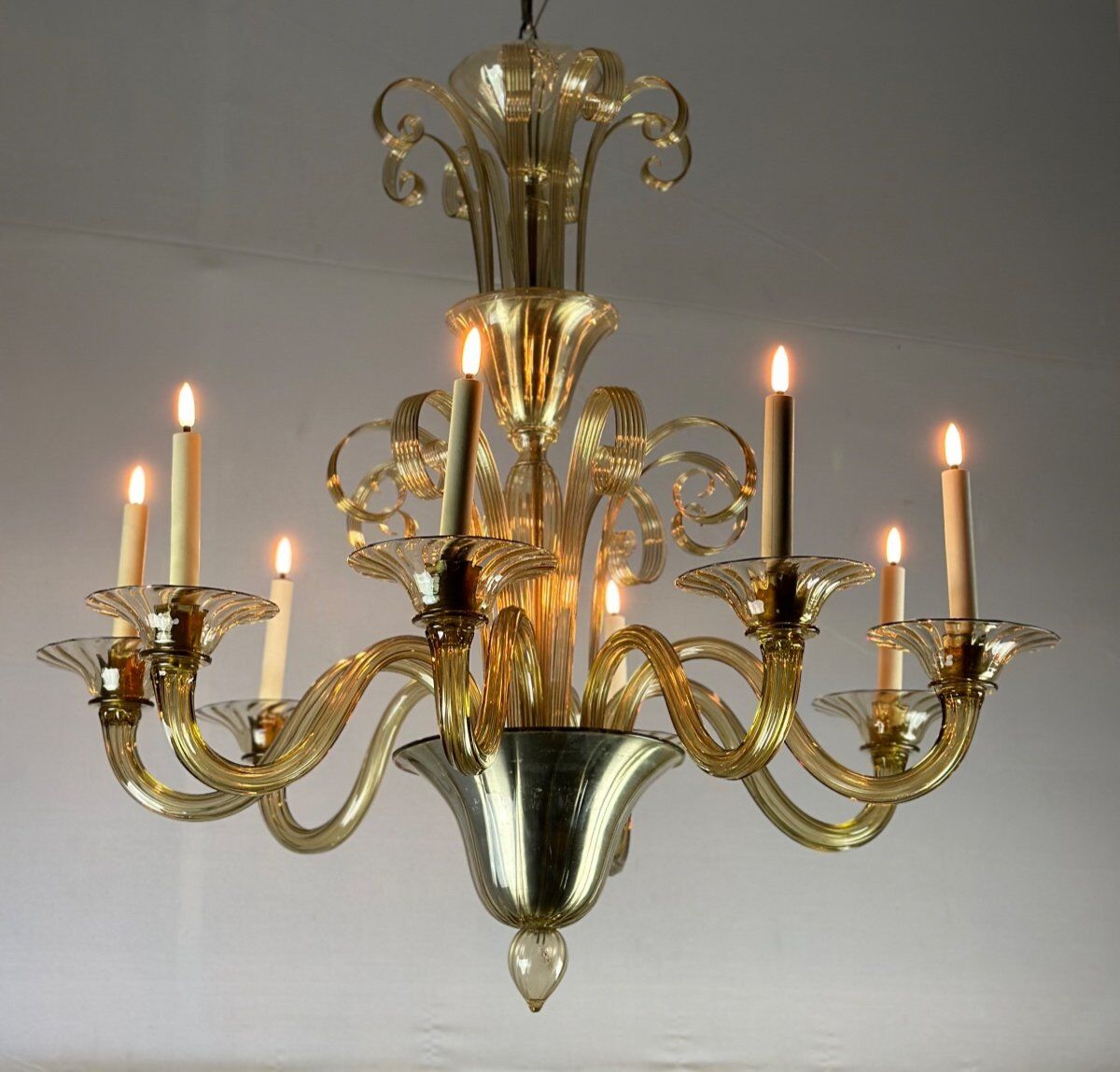 Venetian chandelier in Murano glass circa 1940