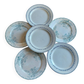 Iron Earth plates blue green tones mismatched lot